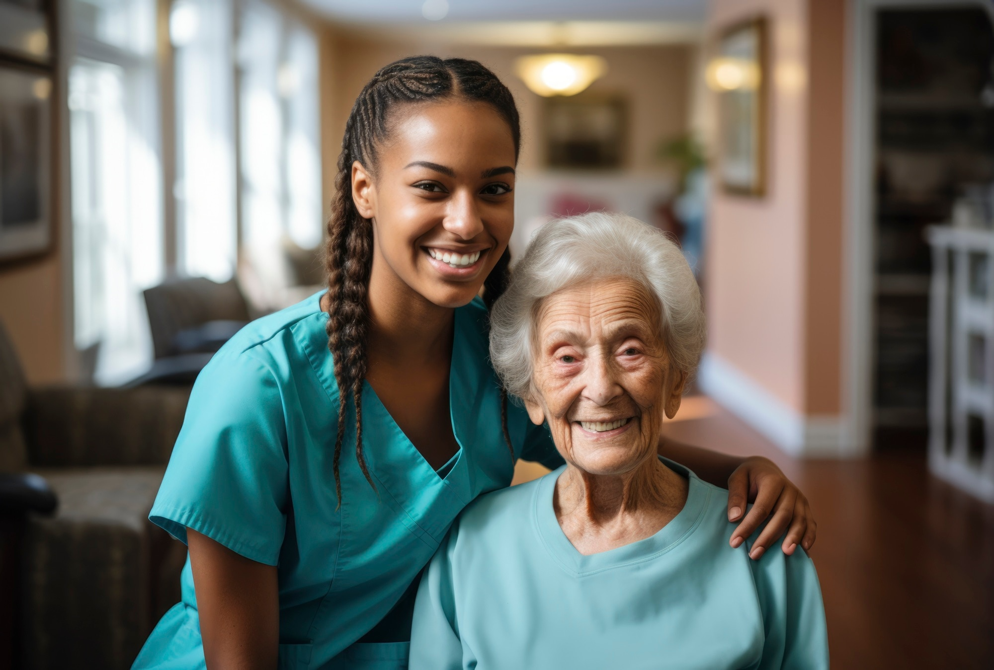 Healthcare professional caring for patient